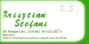 krisztian stefani business card